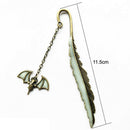 1XLuminous Night Bat Bookmark Label Read Maker FeatherBookMarkStationeryCopperXP