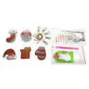 5pcs Santa Claus Hat DIY 5D Diamond Painting Keychain Key Ring Double Sid JLU