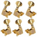1 Set 3R3L Tuning Pegs String Tuners for Electric Acoustic Guitar, Golden