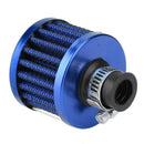 12mm Car Motor Cold Air Intake Filter Turbo Vent Crankcase Breather(Blue)