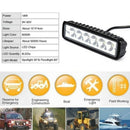 18W 2X 6inch Flood LED Work Light Bar Driving Lamp SUV Truck UTE Offroad ATV