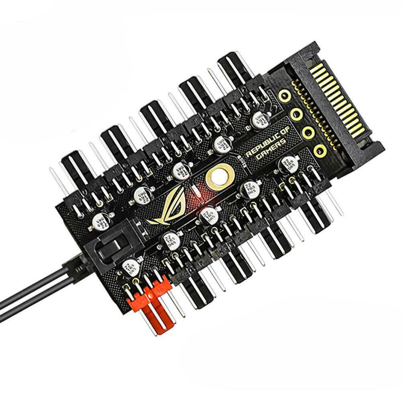 1 to 10 4 Pin PWM Cooler Fan HUB Splitter Extension Speed Controller (SATA)