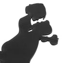 Unique Wedding Cake Topper Bride and Groom Silhouette with 2 Dog G5B1