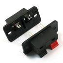 2 Pcs Push Type Speaker Terminals Board Connector 38x19mm 2Pin WP2-3B D6P7