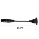 1X(15Cm Rj45 Female Plug To Xlr 3 Pin Male/Connector Adapter Cable Ethernet