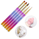 5pcs Nail Art Brushes Set Painting Tools Builder Gel Brush for Salon Home