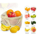 3Pcs Outdoor Reusable Natural Cotton Net Bag Camping Food Collection Storag