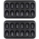 2 Packs Non-Stick Madeleine Pot, Baking Mold 12 with Shell Cake Baking Tray Z3I4