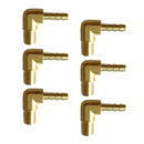6x Male 90 Degree Elbow Hose Straight Barb Pipe Working Connector Access
