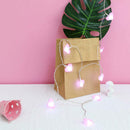 2x 10LEDs Lantern Pink Fairy Love Heart Navidad String LED Lights DIY Ho KFP