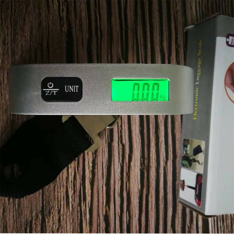 50kg/110lb Digital Electronic Luggage Scale Travel Bag Fish Hook Scales (A)
