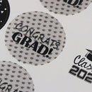 60x stickers Round Labels Graduation Theme Patterned Sealing Stickers OZ