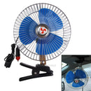 8'' 12V Cooling Oscillating Car Fan Auto Clip-On Vehicle Dash Dashboard Portable