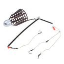 2 Pieces Fishing Bait Cage Feeder with hook
