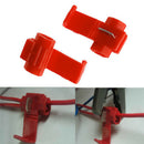 50PCS Red Electrical Cable Connectors Quick Splice Lock Wire Terminals Crimp BX