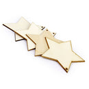 25x Wooden Slices Wood Pieces Cutouts Blank Star Shape Unfinished Embellishment