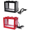 Mini Aquarium Usb Led Light Lamp Fish Tank Home Office Tea Table Decoration C1S7