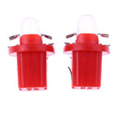 10pcs T5 B8.5D 5050 SMD LED Car Instrument Dashboard Light Bulbs (Red)