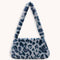 Animal Pattern Underarm Bag Women Mini Plush Shoulder Handbags Purse (12)