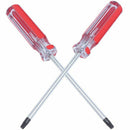 2 Pcs Red Clear Antislip Handle 4mm Magnet Tip T25 Security Torx Screwdrive M9G1