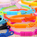 Two Colors Zipper Bracelet Fidget ducts Kids Sensory Stress Relie Toys Fun