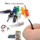 10PCS Lead Wire Kit Test Hook Clip Grabbers Test Probe SMT/SMD for Multimeter