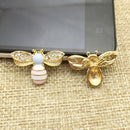 20 Pieces Alloy Bee Shape Rhinestone Flatback Embellishments for Clothing