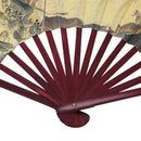 24.4" Open Width Chinese Character Print Bamboo Ribs Folding Hand Fan for M H9R3