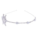 Wedding Bridal Crystal Hexagram Flower Headband Headpieces Accessories