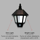 2 Solar Rechargeable Security Wall Sconce Lights with High Tech Motion Dete