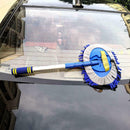 Microfiber Car Brush Wash Mop Mitt Extendable Handle Vehicle Washing