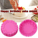 Silicone Birthday Round Cake Mold Pan Kitchen BakingTools Pie Mould Bread M P4H0