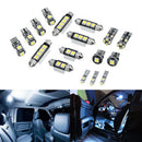 17pcs Universal Error Free Premium White Bulb Interior Car LED Light Accessories