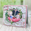 DIY Stamp Album Embossing Template Metal Rabbit Umbrella Cutting Die (A)