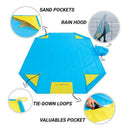 Outdoor Three-In-One Raincoat Multi-Function Outdoor Beach Mat Waterproof C
