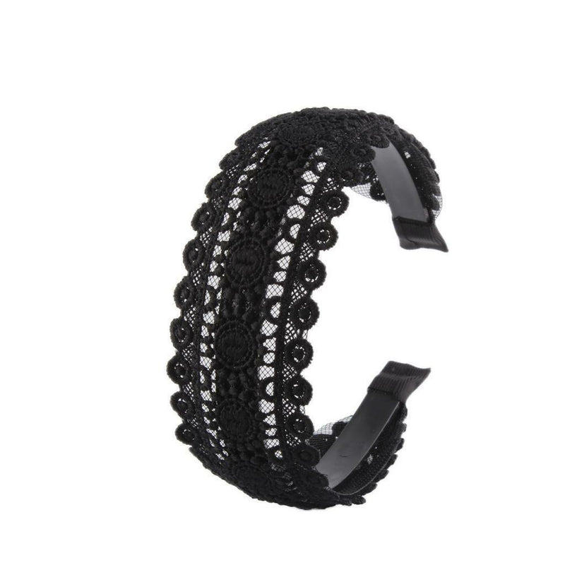 Gothic Lace Headband Embroidery Flower Hair Hoop Cloth Hollow Boho Girls