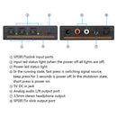 Digital Audio Decoder to Analog 3 Port Optical SPDIF Toslink to L/R RCA 3.5mN4Z5