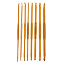 8 Sets 13.5cm Double Head Soft Aluminum Grip Handle Metal Crochet Hook Hand