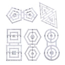 5pcs Acrylic Clear Twin Ruler Handmade Quilt Templates Patchwork Ruler Tool