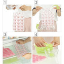 10Pcs Disposable Transparent 28 Grids Ice Cube Bags Fridge Freezer Homemade  Ew
