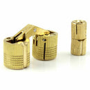 4 PCS 10 mm Copper Barrel Hinges Cylindrical Hidden Cabinet Concealed Invis B7V2