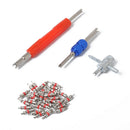 107pcs Auto Replacement Tire Valve Core Caps Kit TR412 TR413 TR414 TR418