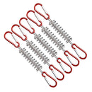 Outdoor Camping Tent Spring Wind Rope Buckle Fix Hook Buckles (Red 5pcs) A