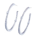 Fashion Personality Cubic Zirconia Exaggerated Big Circle Earrings Female B
