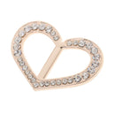 Pack of 2 Fashion Crystal Heart Scarf Twilly Neckerchief Ring Clip Holder