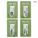 4pcs/set Green Plant Magnetic Bookmark Book Marker Page Clip Office Supplies New