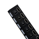 1PC 7-Port usb hub usb 2.0 multi charger hub splitter with on/off switch  ME