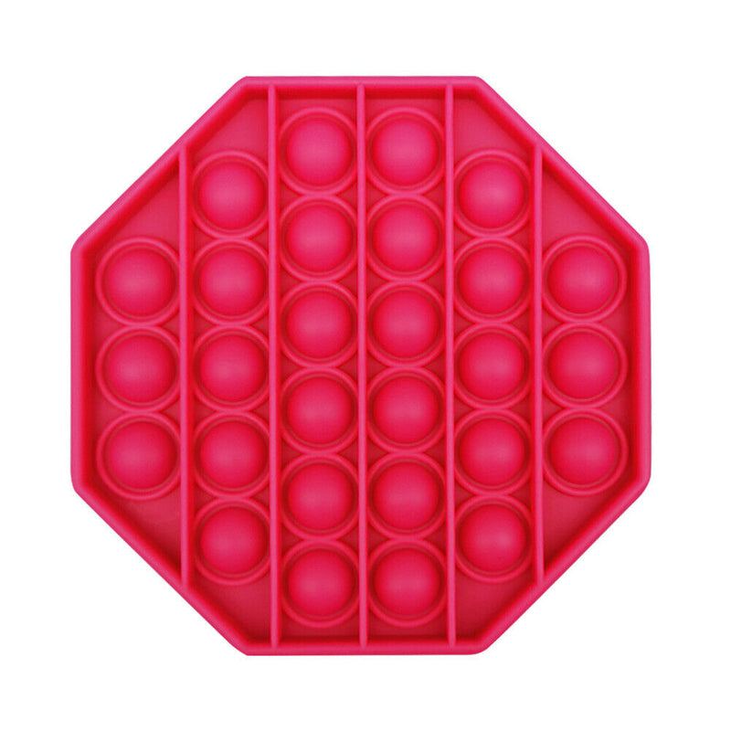 Autism Push Bubble Sensory Toys Relief Stress Squeeze Toys (Rose Red)