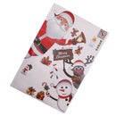 Cartoon Christmas Stickers Window Showcase Santa Clause Snowman Shop Bar D NT3C