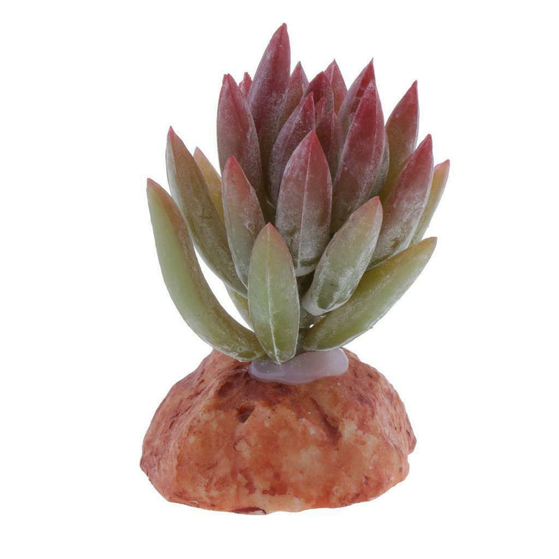 2PCS Aquarium Fish Tank Plants Succulents Reptile Hideaway Decoration - Reptile